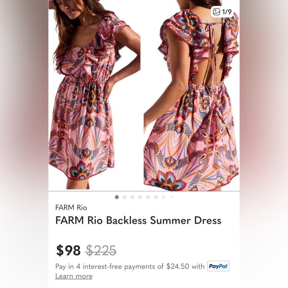 Farm Rio Arara Ruffle Shoulder Midi Dress - Picture 7 of 10